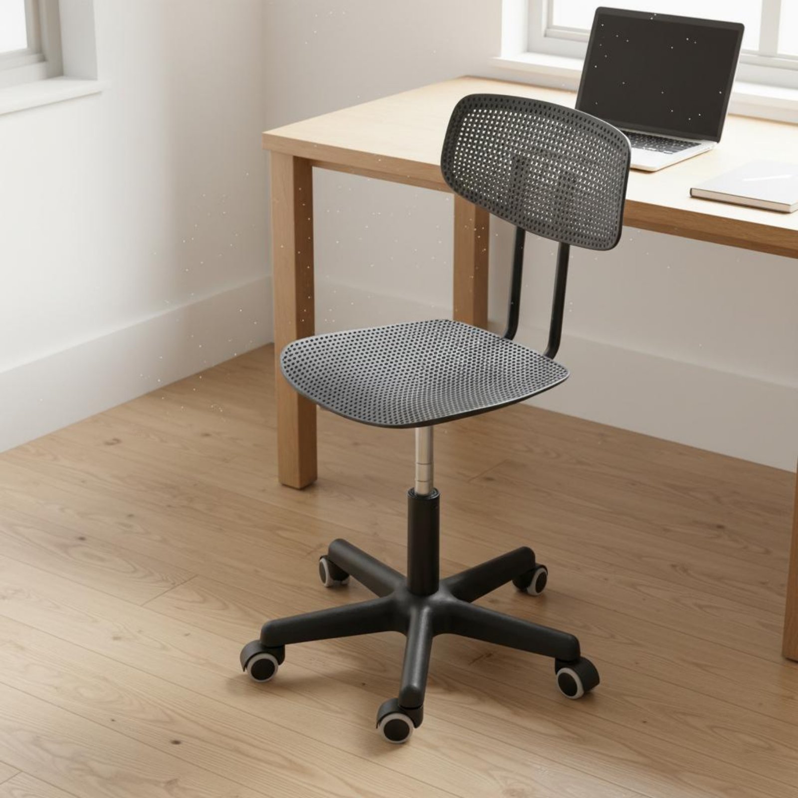 Office Furniture - Adjustable Rolling Desk Chair Breathable Design