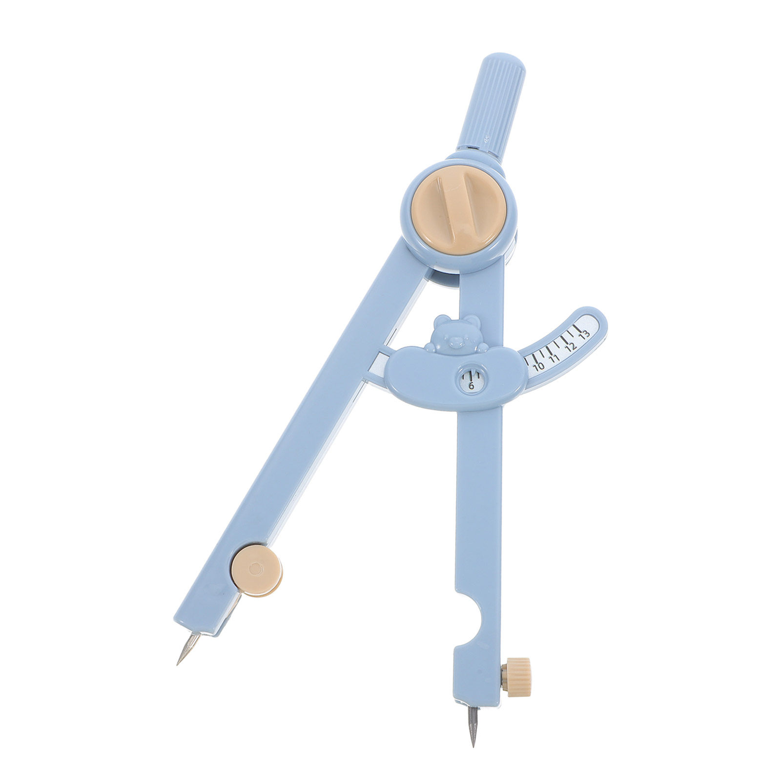 Math Geometry Set With Compass - 1Set Portable Metal Compass Ruler Set