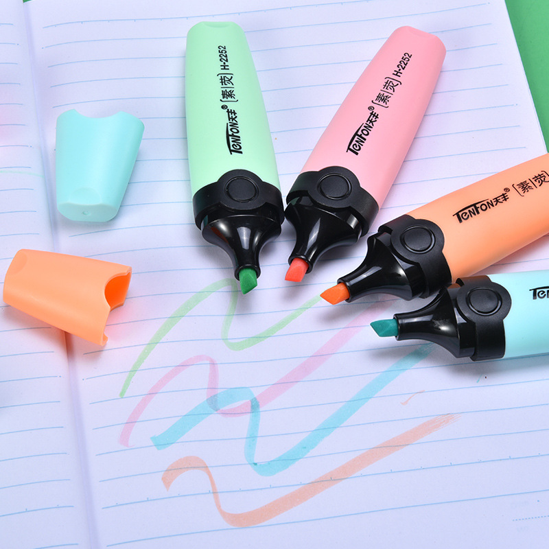 6 Pcs/set Pastel  Flat Single  - огляд і ціна Pastel Highlighter Set Double Ended