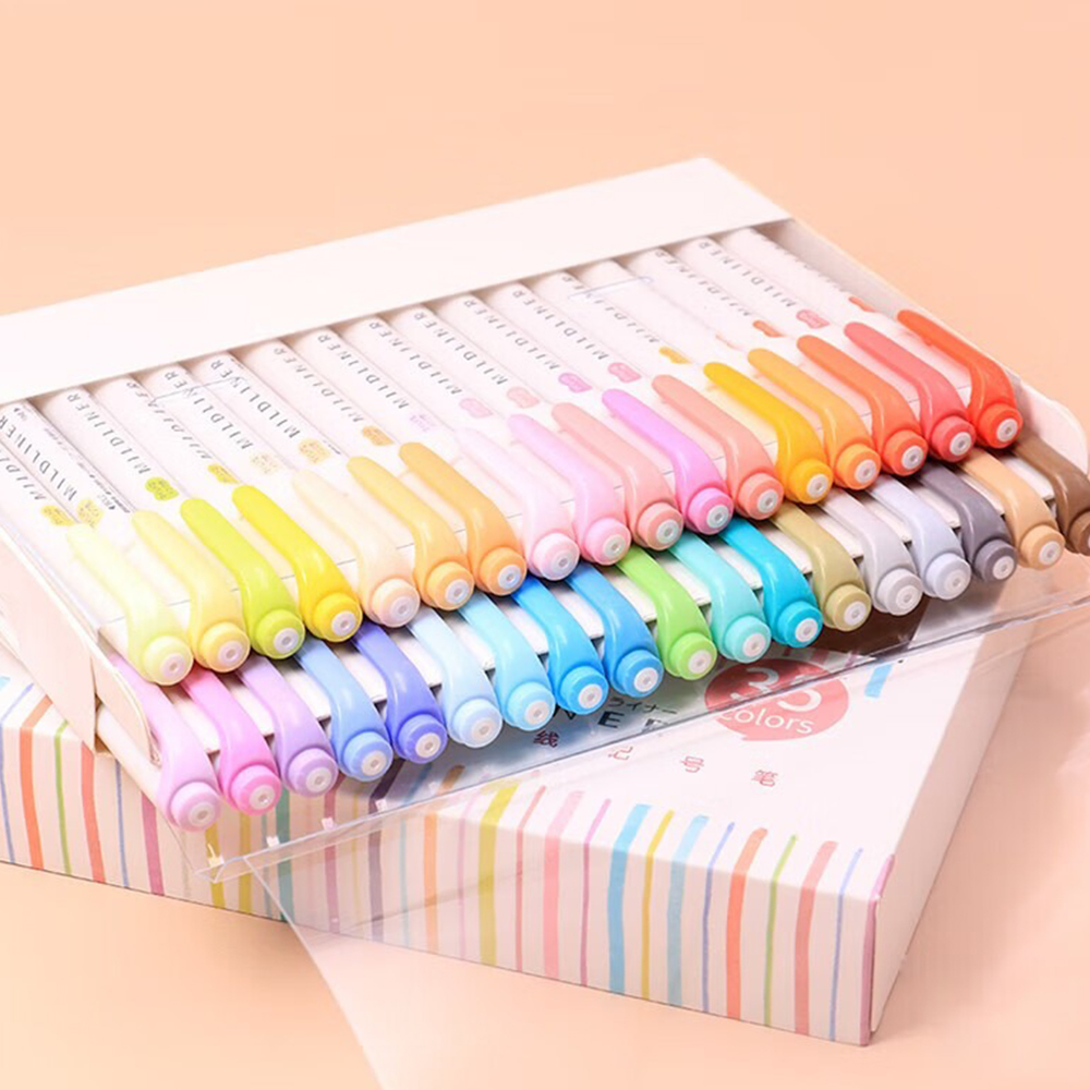 35 Color ZEBRA Mildliner Highl - огляд і ціна Pastel Highlighter Set Double Ended