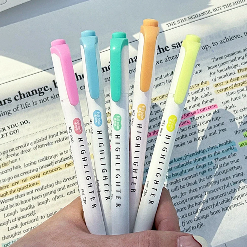 5pcs Pastel Highlighters Color - огляд і ціна Pastel Highlighter Set Double Ended