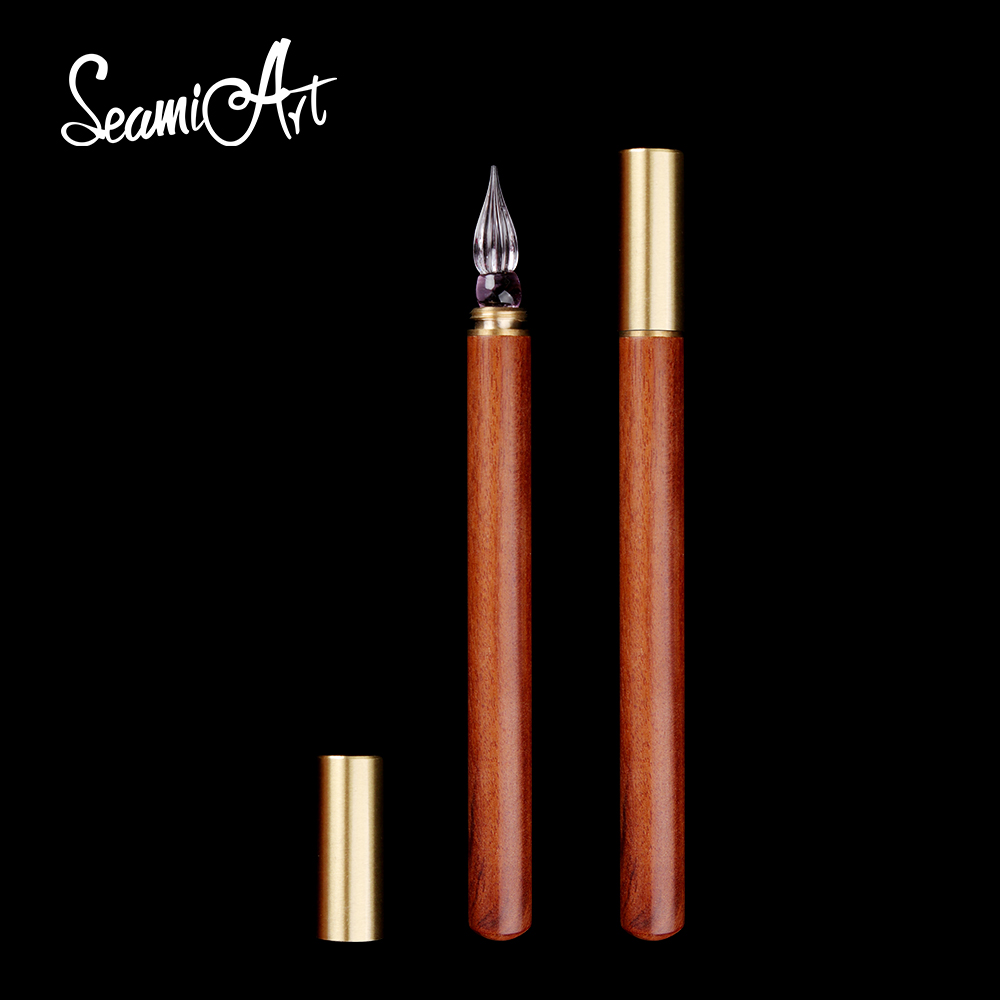 SeamiArt 1pc Wood Handle Glass - огляд і ціна Writing Tools