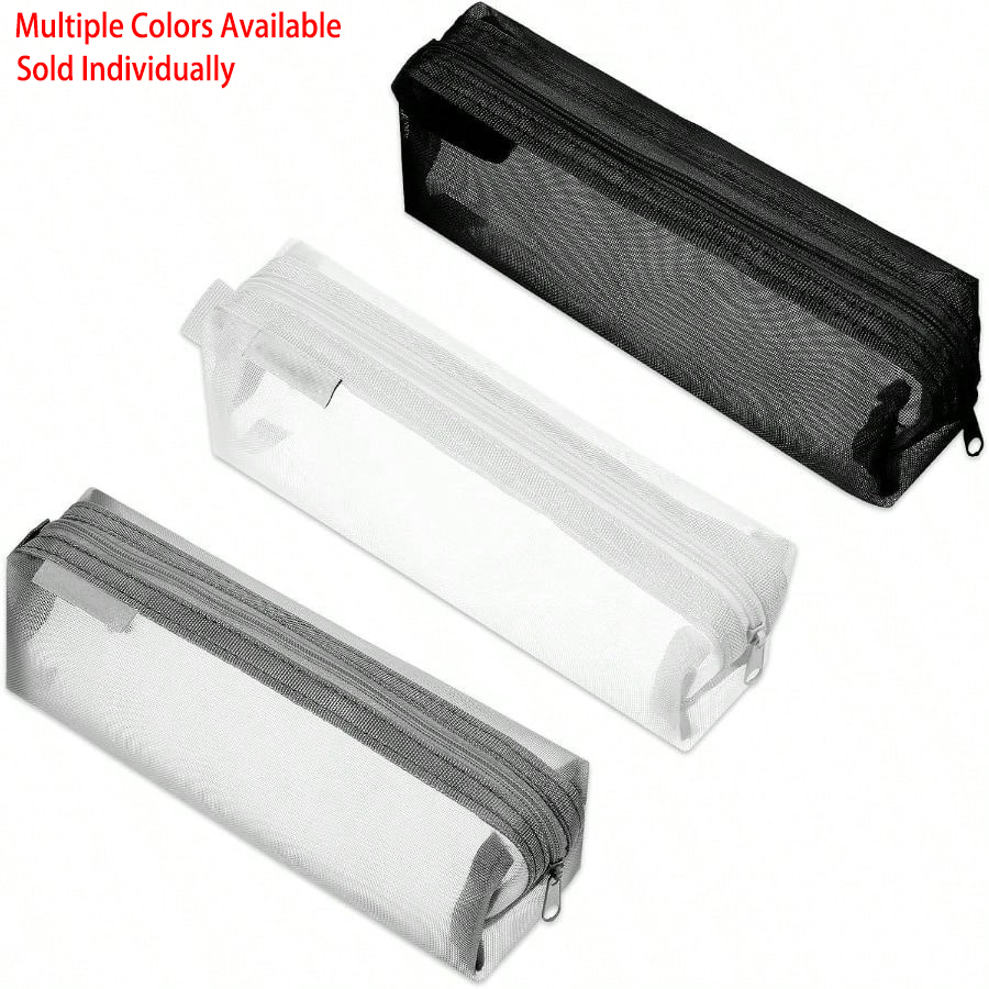 Transparent Mesh Exam Pencil C - огляд і ціна Clear Mesh Pencil Pouch For Exam