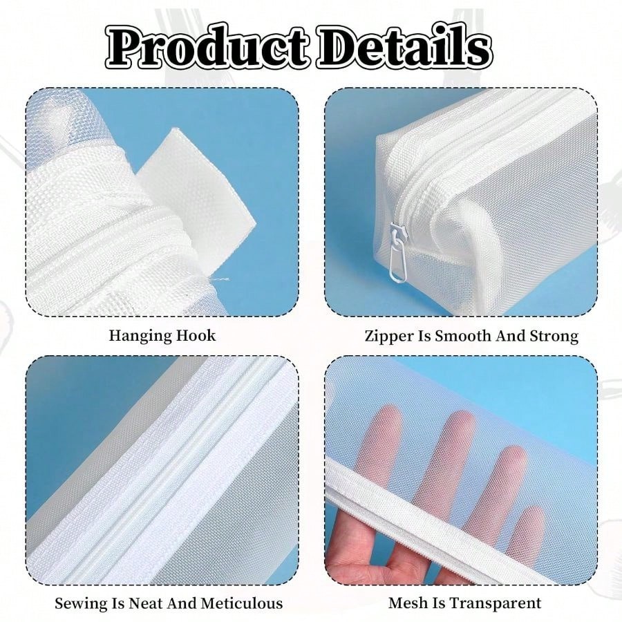 Transparent Mesh Exam Pencil C - огляд і ціна Clear Mesh Pencil Pouch For Exam