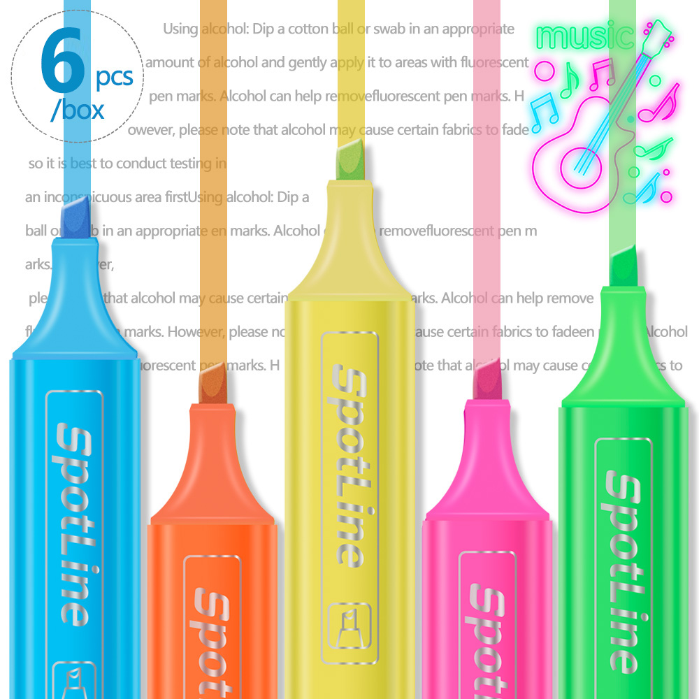 4/6 Pcs/set Pastel Flat Single - огляд і ціна Pastel Highlighter Set Double Ended