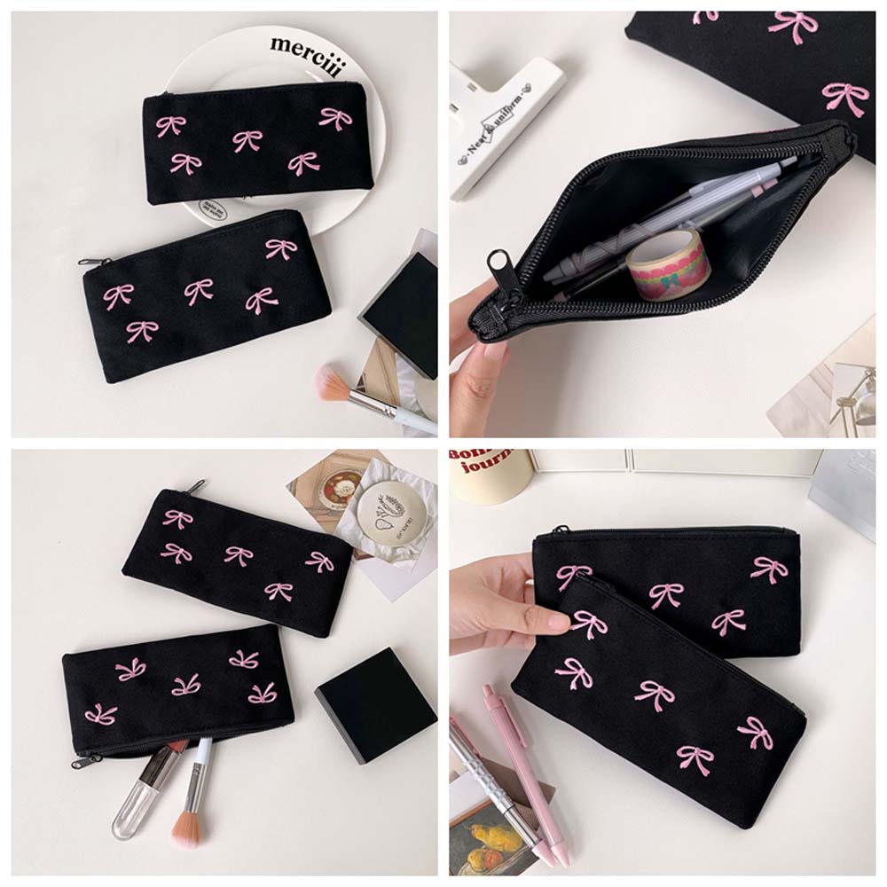 Bowknot Bow Stationery Bag Lar - огляд і ціна Aesthetic Large Pencil Case Pouch