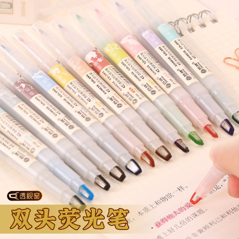 5pcs/set Double Tip Highlighte - огляд і ціна Pastel Highlighter Set Double Ended