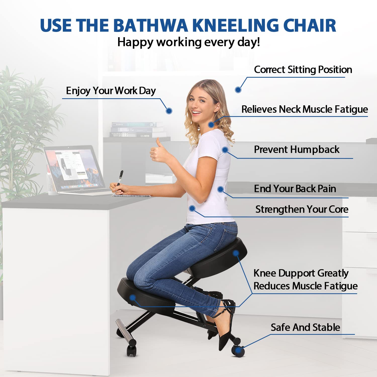 Kneeling Chair Ergonomic for O - огляд і ціна Office Furniture