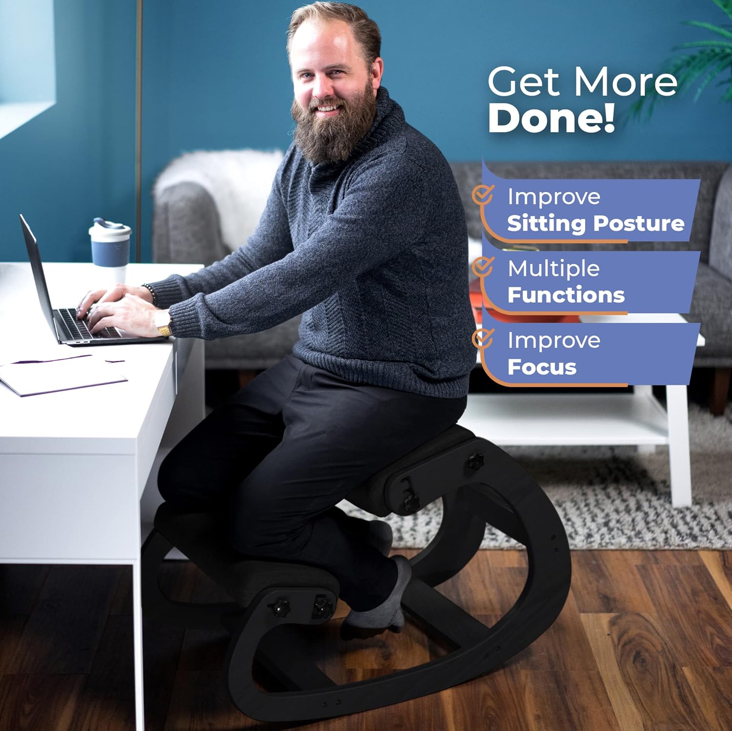 Ergonomic Wooden Kneeling Chai - огляд і ціна Office Furniture
