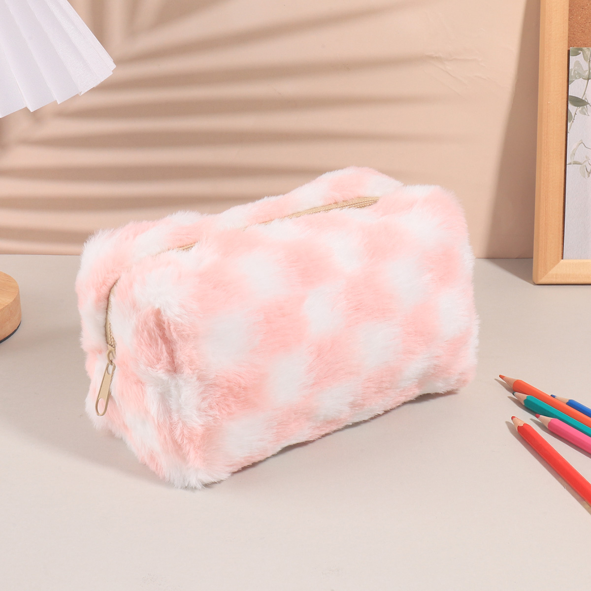 Cute Korean Checkered Pencil C - огляд і ціна Aesthetic Large Pencil Case Pouch