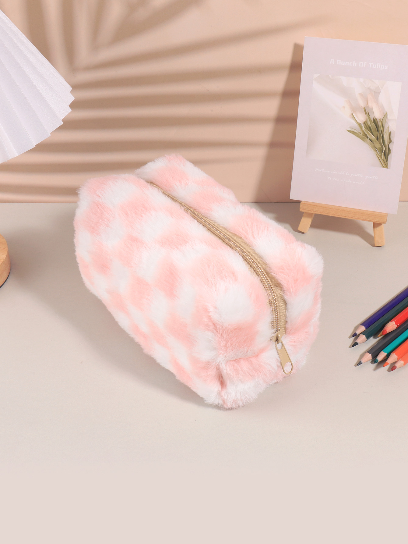 Cute Korean Checkered Pencil C - огляд і ціна Aesthetic Large Pencil Case Pouch