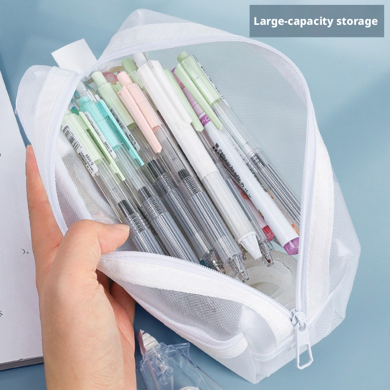 Double Layer Transparent Mesh  - огляд і ціна Clear Mesh Pencil Pouch For Exam