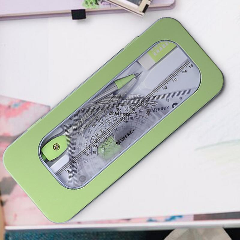 Protractor And Compass Set Mat - огляд і ціна Math Geometry Set With Compass