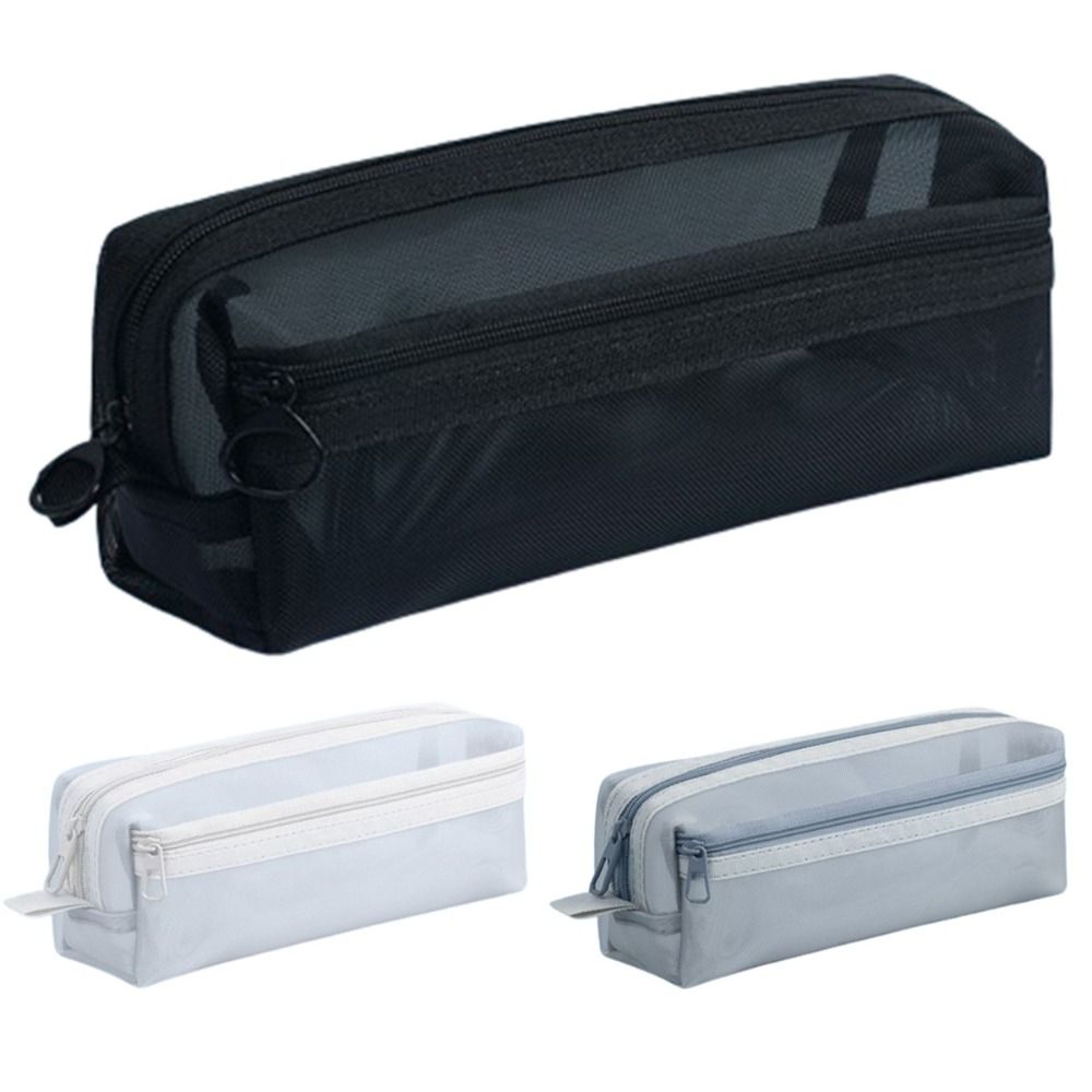 Large Capacity Double-Layer Me - огляд і ціна Clear Mesh Pencil Pouch For Exam