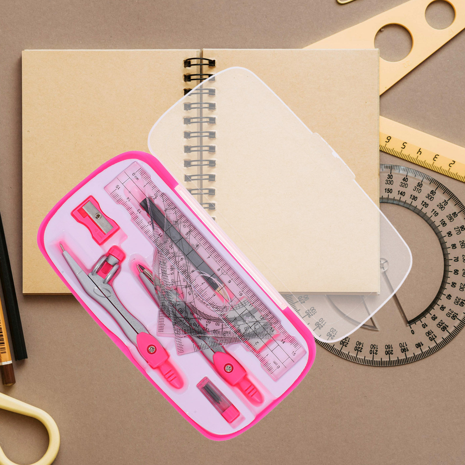 1Set Lightweight Portable Comp - огляд і ціна Math Geometry Set With Compass