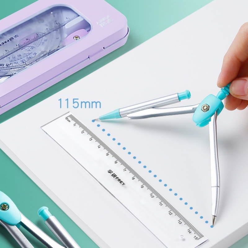 7 Pcs Mathematical Rulers Set  - огляд і ціна Math Geometry Set With Compass
