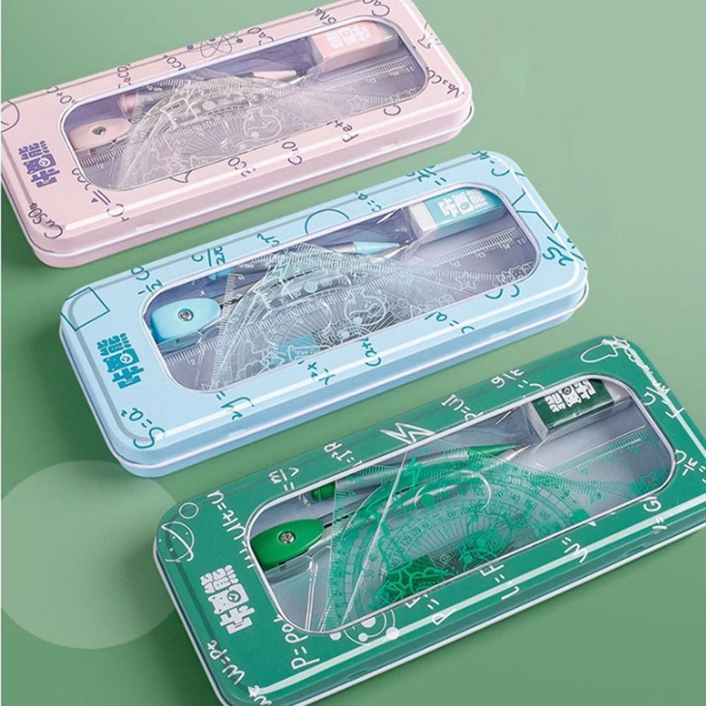 8Pcs/Set Multifunctional Math  - огляд і ціна Math Geometry Set With Compass