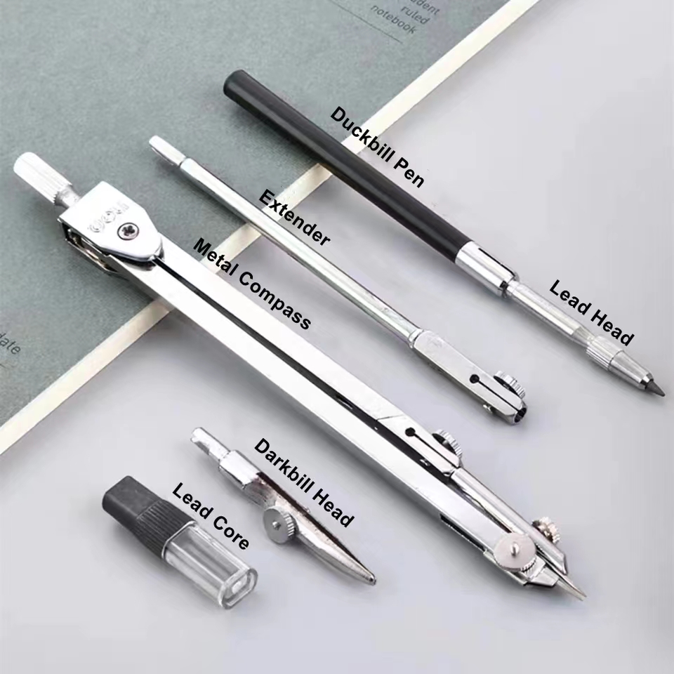 Stainless Steel Drafting Set D - огляд і ціна Math Geometry Set With Compass