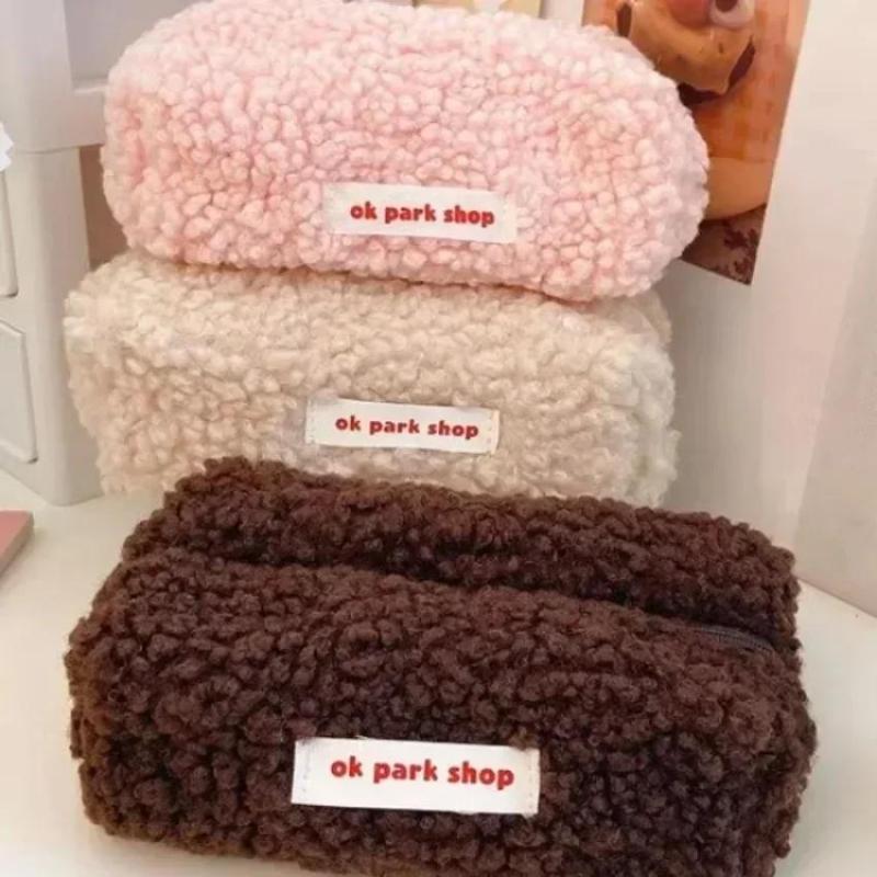 2026 Lamb Plush Storage Bag Si - огляд і ціна Aesthetic Large Pencil Case Pouch