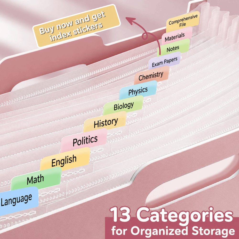13 Pockets Expanding File Fold - огляд і ціна Expandable Accordion File Folder 13 Pockets