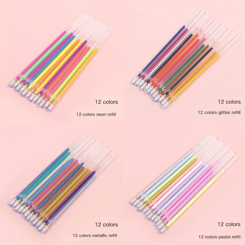 Gel Pen Refills Set 12/100 Col - огляд і ціна Pastel Highlighter Set Double Ended