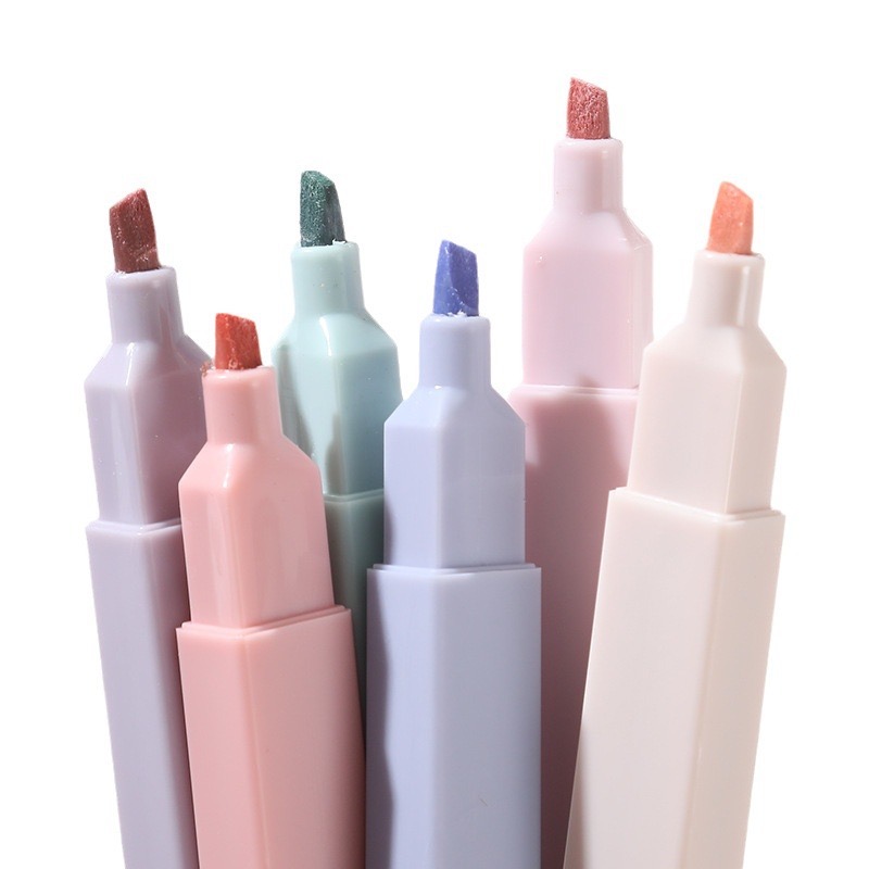 6 Pcs/Set Highlighters Set Cut - огляд і ціна Pastel Highlighter Set Double Ended