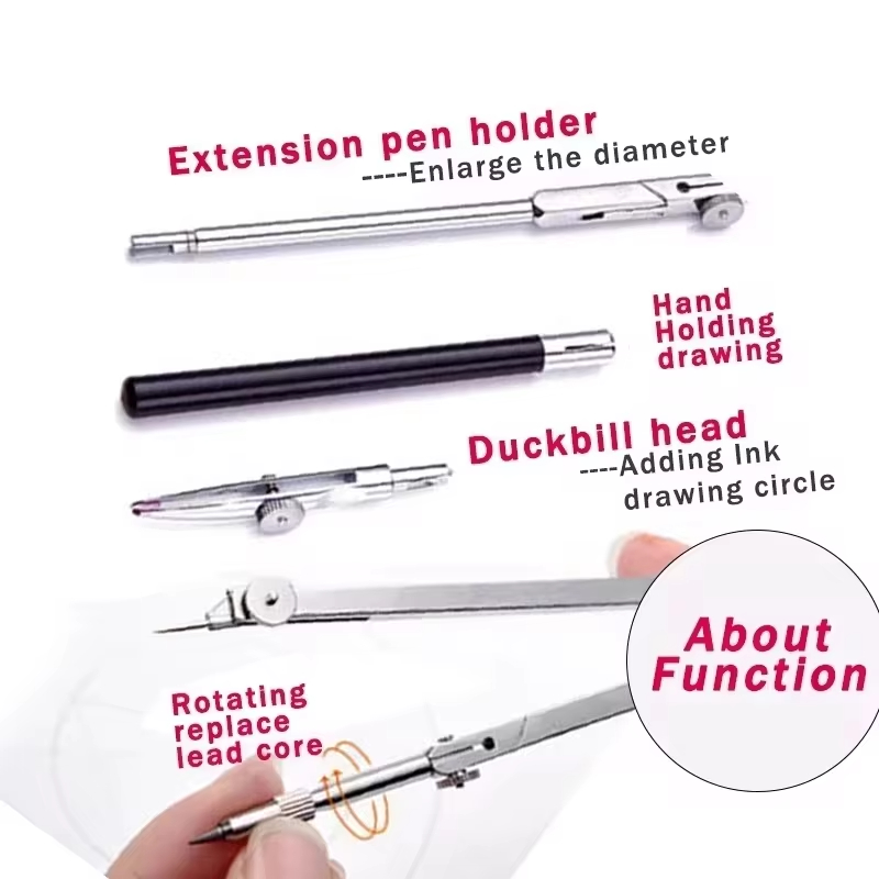Stainless Steel Multifunctiona - огляд і ціна Math Geometry Set With Compass