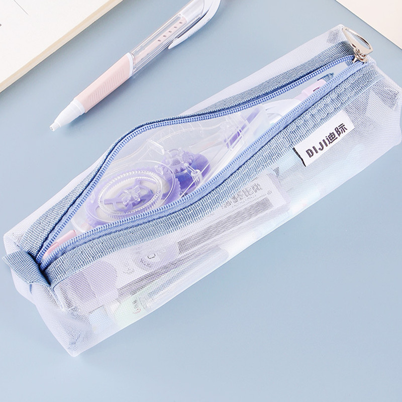 Clear Transparent Nylon Mesh P - огляд і ціна Clear Mesh Pencil Pouch For Exam
