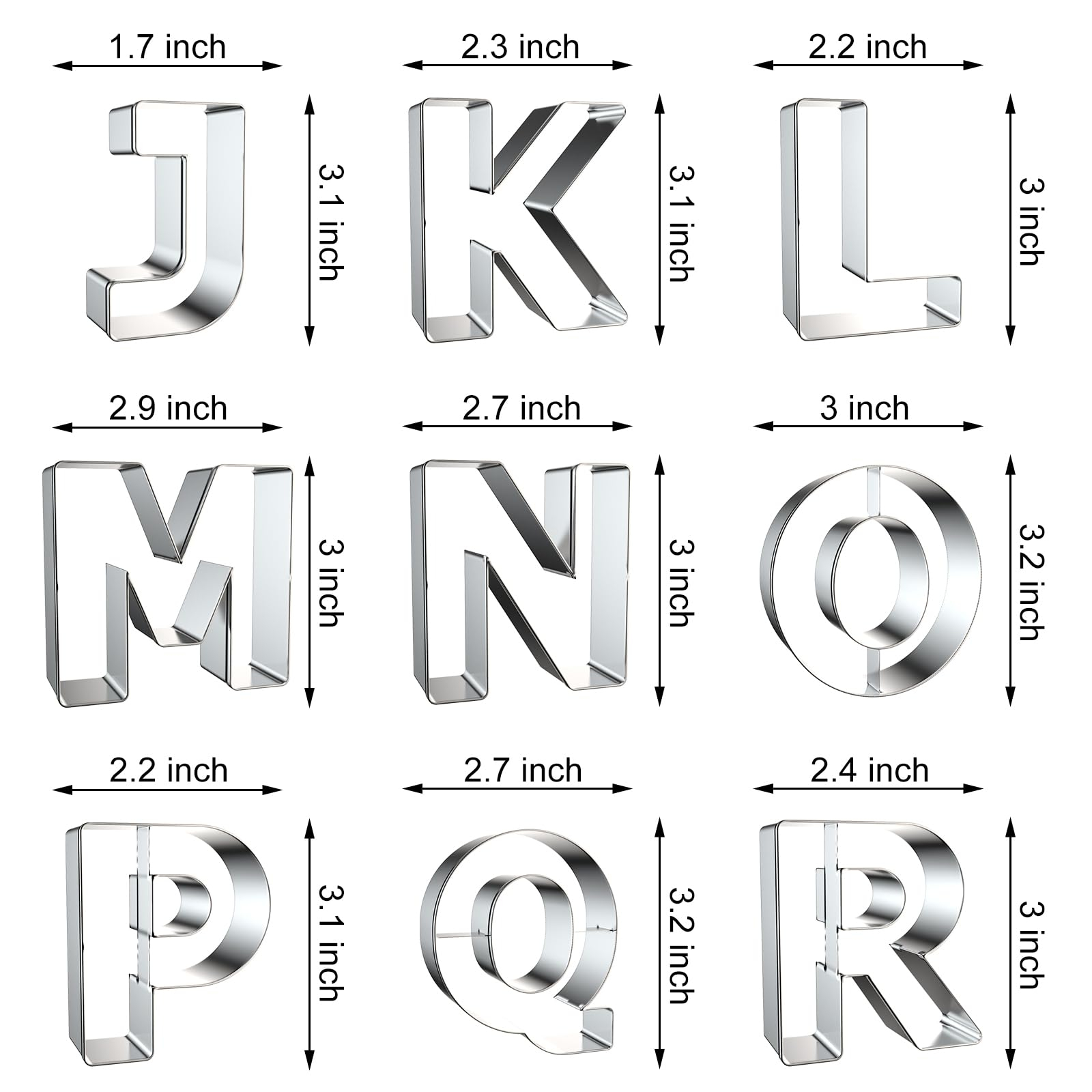 Letter Cookie Cutters Shapes - - огляд і ціна Writing Tools