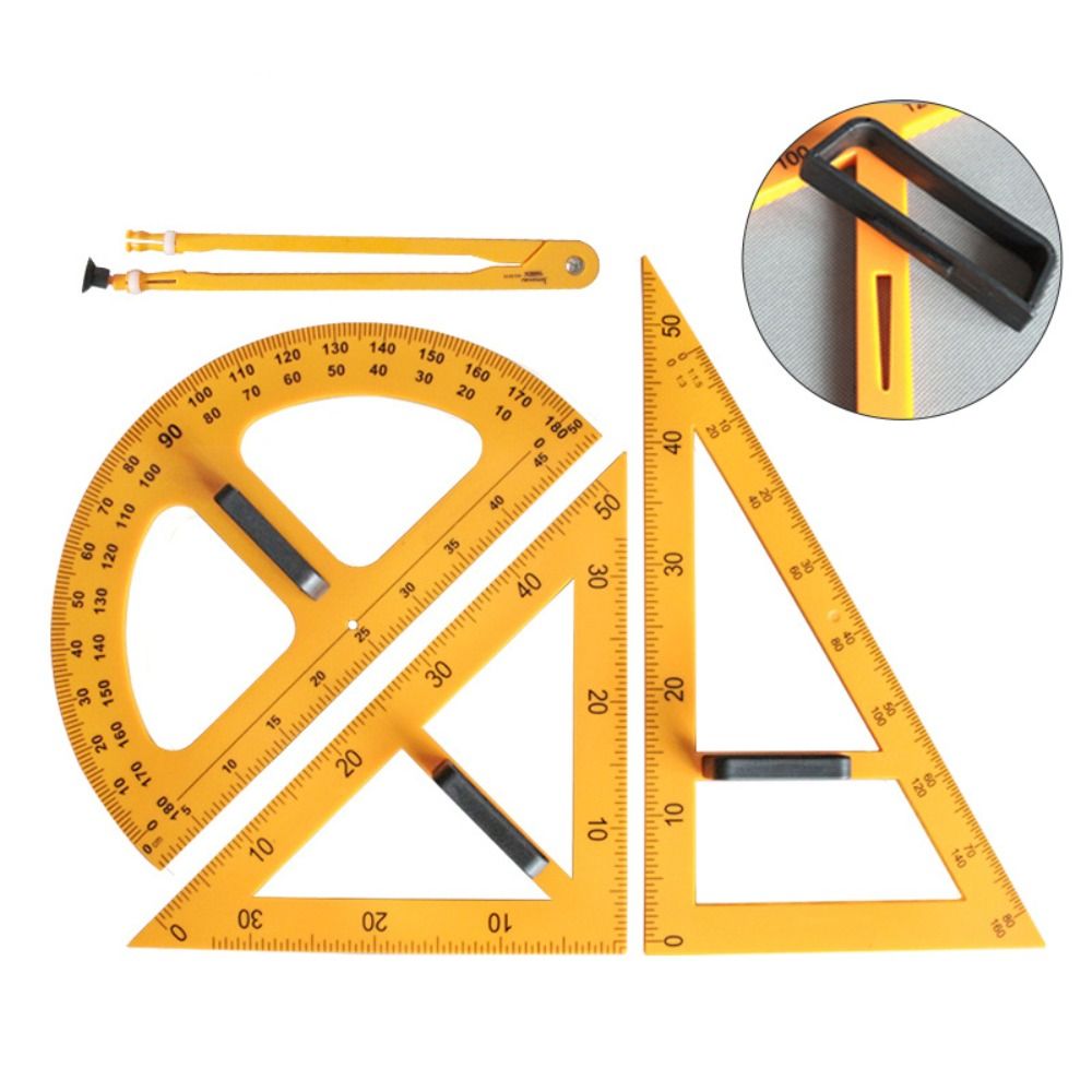 Durable Large Triangular Ruler - огляд і ціна Math Geometry Set With Compass