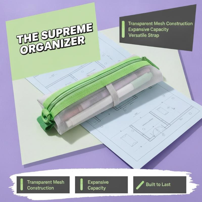 @*Transparent Mesh Pencil Pouc - огляд і ціна Clear Mesh Pencil Pouch For Exam